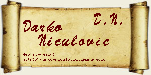Darko Niculović vizit kartica